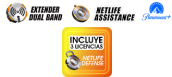 Incluye 3 licencias Netlife defense